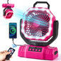 Odoland Portable Camping Fan with Light, 20000mAh Rechargeable Battery Fan
