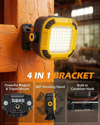 Rechargeable Magnetic Work Light, 4Brightness+3CCT+SOS,Portable Mini Light