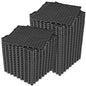 ToLanbbt Modular Interlocking Cushion 12P 11.8" x 11.8" Interlocking Rubber Floor Drain Holes Non-Slip Splicing Drainage Mats for Deck, Shower, Kitchen, Drain Pool, Sauna Bath, Indoor Outdoor (Black)