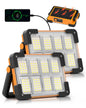 120W Solar Rechargeable 144 LED Work Light, 10000LM Flood Light
