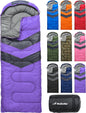 MalloMe Sleeping Bags for Adults Cold Weather & Warm - Backpacking Camping Sleeping Bag for Kids 10-12, Girls, Boys - Lightweight Compact Camping Essentials Gear Accessories Hiking Sleep Must Haves
