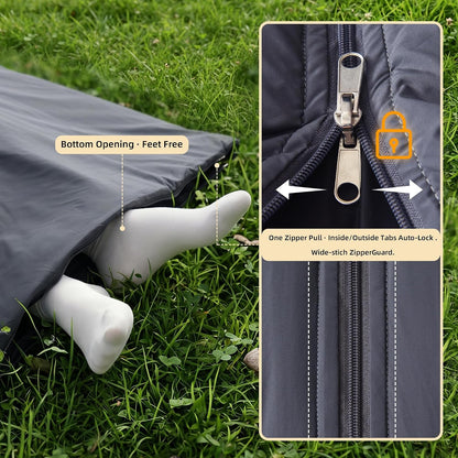 Lightweight Compact Adult Sleeping Bag for Backpacking, Camping & Hiking