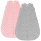 Yoofoss Baby Sleep Sack 6-12 Months TOG 1.5 Fleece with Plush Dots 2 Pack