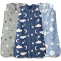 Baby Sleep Sack 6-12 Months, 100% Cotton Wearable Blanket, 0.5 Tog, 3 Pack