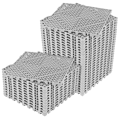 ToLanbbt Modular Interlocking Cushion 12P 11.8" x 11.8" Interlocking Rubber Floor Drain Holes Non-Slip Splicing Drainage Mats for Deck, Shower, Kitchen, Drain Pool, Sauna Bath, Indoor Outdoor (Black)