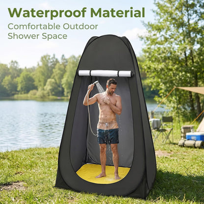 Camping Shower Mat, 2 Pcs 39.4" PE Portable Shower Pan