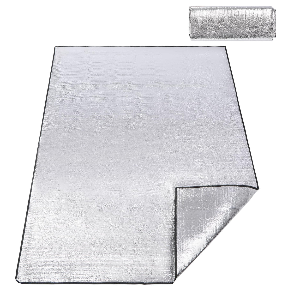 REDCAMP 79"x59" Camping Mat Foam Foil Blanket, Waterproof Aluminum Foil Mat Sleeping Tent Pad for Outdoor Picnic, Camping, Beaches, 1 Pack/2 Pack/4 Pack