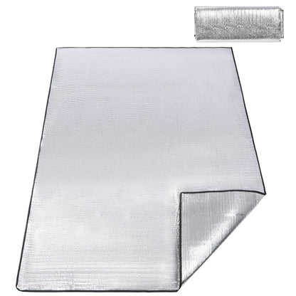 REDCAMP 79"x59" Camping Mat Foam Foil Blanket, Waterproof Aluminum Foil Mat Sleeping Tent Pad for Outdoor Picnic, Camping, Beaches, 1 Pack/2 Pack/4 Pack