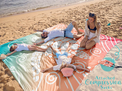 WEKAPO Beach Blanket Waterproof Sandproof Oversized Extra Large Sand Free