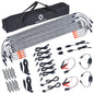 12V LED Light Bar Kit, 2 Bars White & 2 Bars Amber Adjustable Brightness RV Camping Lights - Waterproof IP67, Magnetic & Strap Mount, Portable Lighting for Tent, Car, Trailer, Boat, Truck, Off-Road