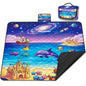 Extra Large Picnic Blanket Waterproof,80"x 80"Foldable Machine Washable Beach Blankets,Outdoor Blanket for 6-8 Adults,Picnic Mat Suitable for Indoor Crawling,Park Beach,Camping,Hiking,Travel( Blue)