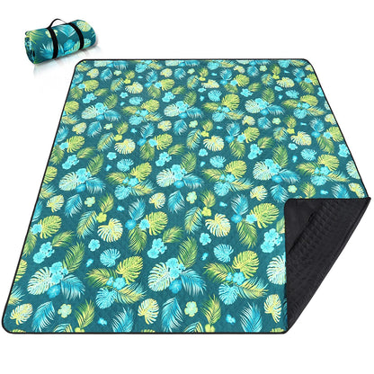 PY SUPER MODE Picnic Blankets Extra Large, Waterproof Foldable Outdoor Beach Blanket Oversized 83x79” Sandproof, 3-Layer Picnic Mat for Camping, Hiking, Travel, Park, Concerts(Orange Boho)