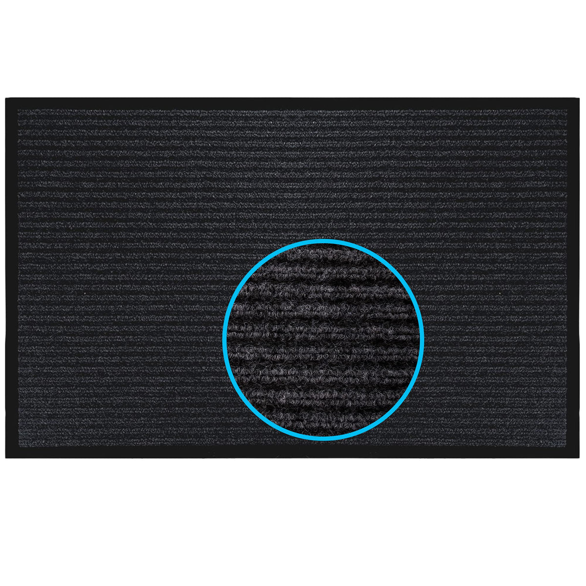 LuxUrux® Durable Rubber 3'x5' Commercial Door Mat - Heavy Duty, Indoor/Outdoor, Easy Clean, Waterproof, Patio, Garage - Commercial Floor Mat for Entry (3 x 5 Feet)