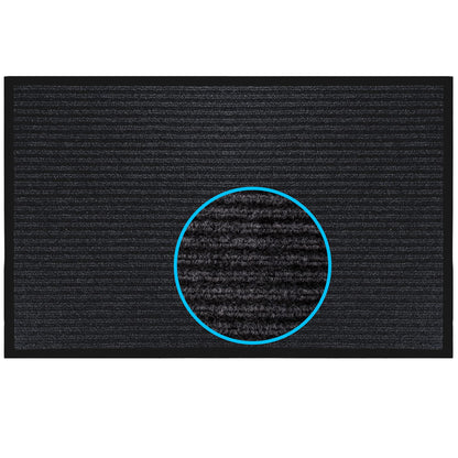 LuxUrux® Durable Rubber 3'x5' Commercial Door Mat - Heavy Duty, Indoor/Outdoor, Easy Clean, Waterproof, Patio, Garage - Commercial Floor Mat for Entry (3 x 5 Feet)