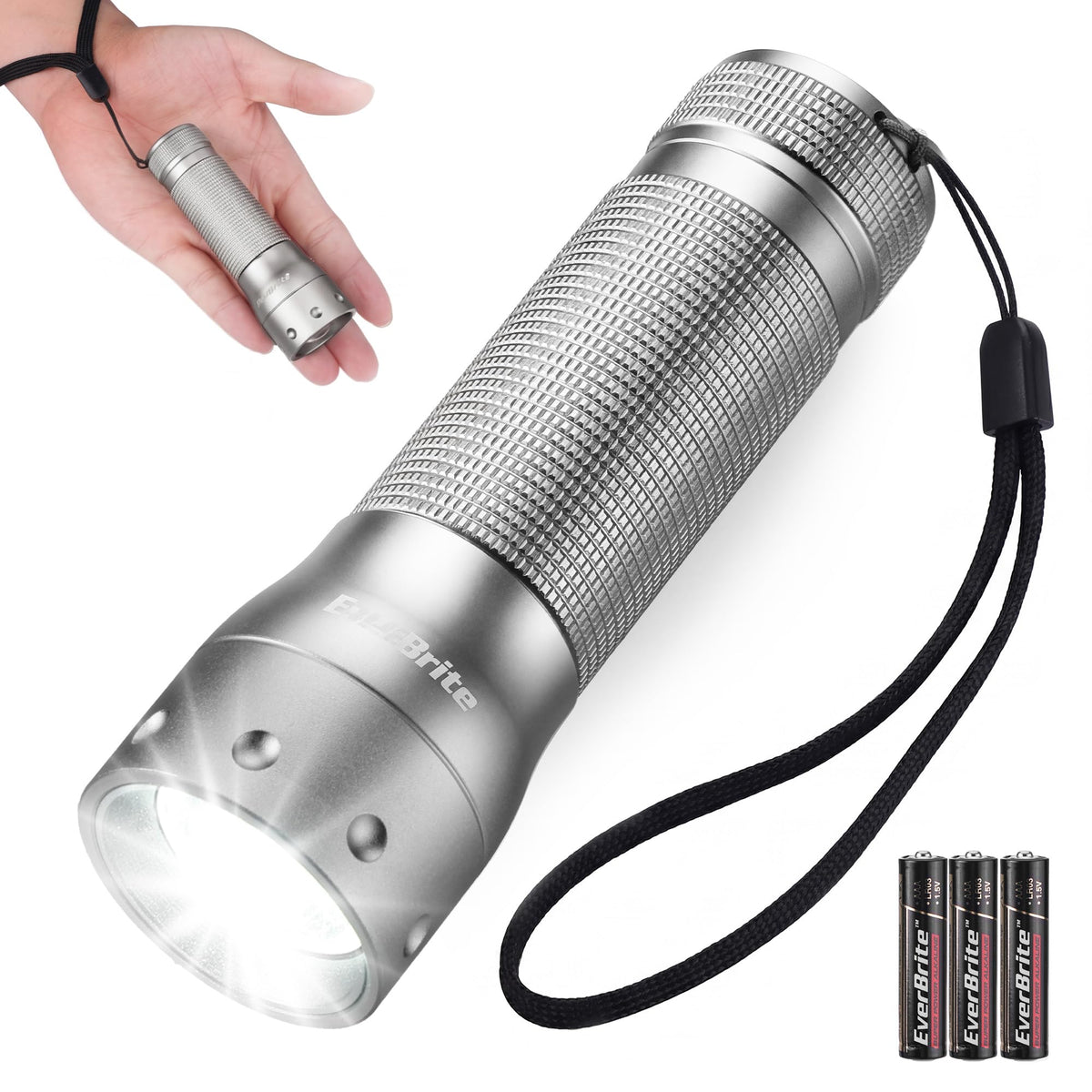 EverBrite Tactical Flashlight, 900 Lumen Zoomable, 3 Light Modes