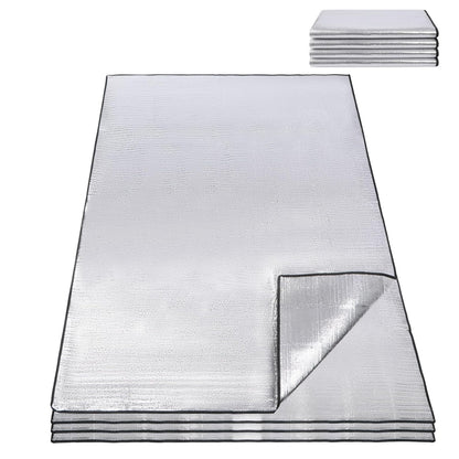 REDCAMP 79"x59" Camping Mat Foam Foil Blanket, Waterproof Aluminum Foil Mat Sleeping Tent Pad for Outdoor Picnic, Camping, Beaches, 1 Pack/2 Pack/4 Pack