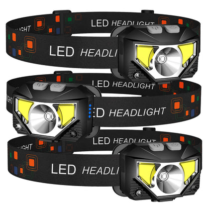 LHKNL Headlamp Flashlight, Lumen Bright Head Lamps LED Rechargeable Camping