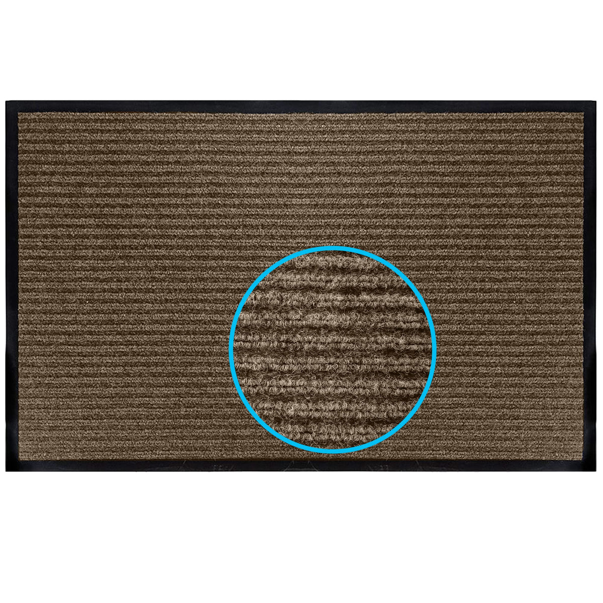 LuxUrux® Durable Rubber 3'x5' Commercial Door Mat - Heavy Duty, Indoor/Outdoor, Easy Clean, Waterproof, Patio, Garage - Commercial Floor Mat for Entry (3 x 5 Feet)
