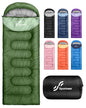 Sportneer Sleeping Bag, 3 Seasons Warm Cold Weather Sleeping Bags for Adults Kids Boys Girls with Compression Sack- Lightweight Camping Essentials Gear Accessories, Backpacking, Hiking