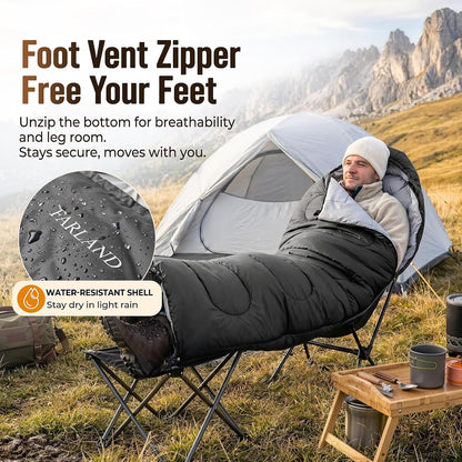 FARLAND Sleeping Bag for Adults, Teens and Kids - 3 Season Camping Gear