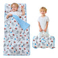 Lasoftan Toddler Nap Mat with Pillow and Blanket, Extra Large Rolled Napping Mats,Slumber Bags for Boys Girls,Kids Sleeping Bag for Daycare, Preschool Travel Camping