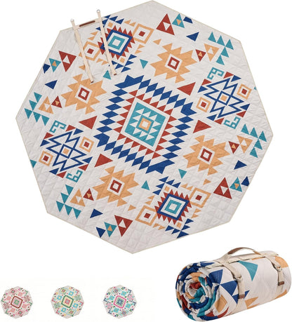 87 in * 87 in Waterproof Picnic Mat Picnic Blanket, Enlarged and Thickened Camping Mat, Larger Picnic Blanket, Suitable for Grassland, Beach, Courtyard, Outdoor Activities (Blue)