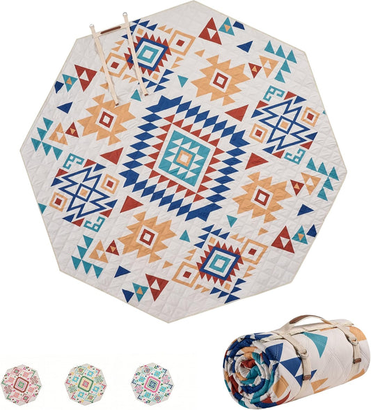 87 in * 87 in Waterproof Picnic Mat Picnic Blanket, Enlarged and Thickened Camping Mat, Larger Picnic Blanket, Suitable for Grassland, Beach, Courtyard, Outdoor Activities (Blue)