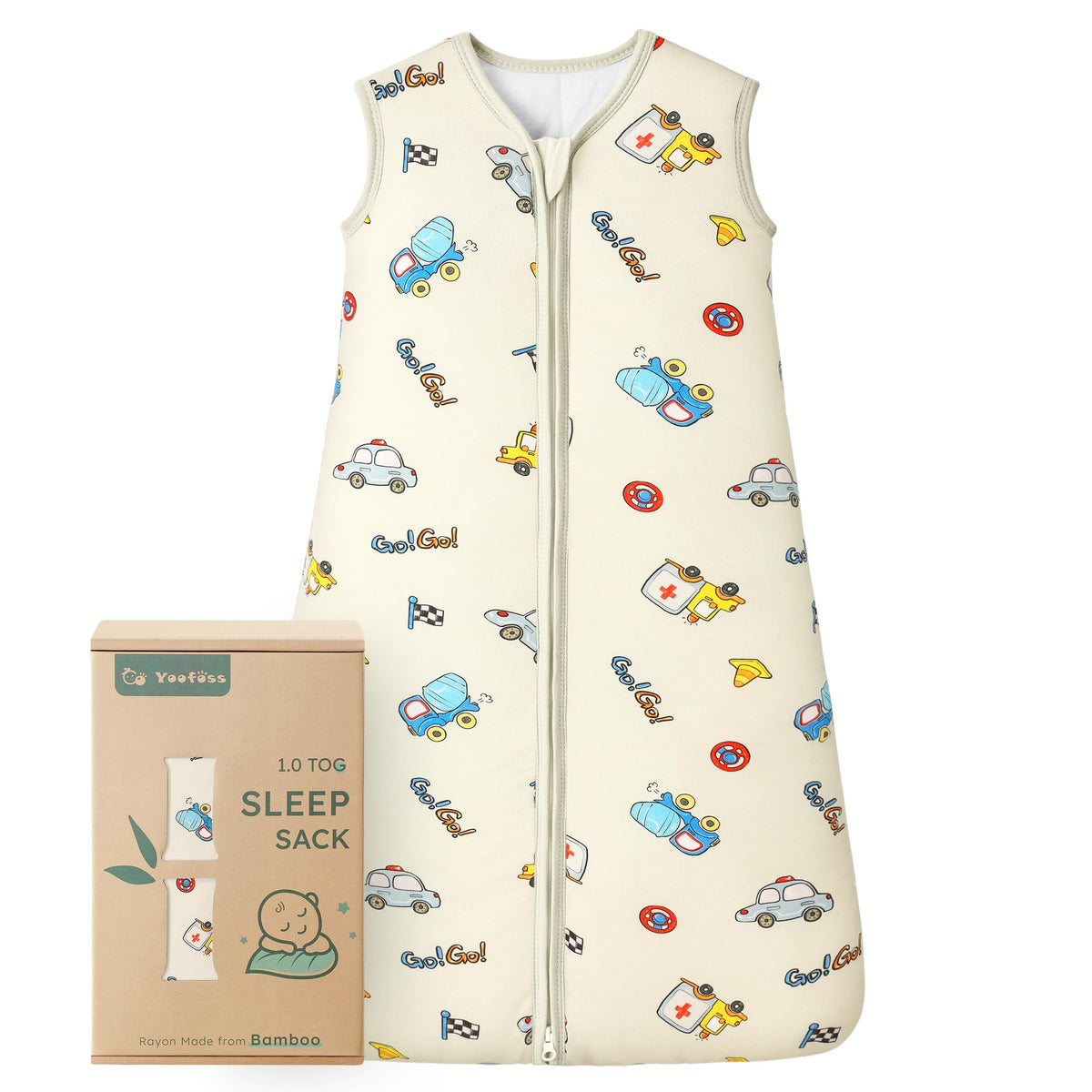 Yoofoss Baby Sleep Sack 6-12 Months Rayon Made from Bamboo 1.0 Tog