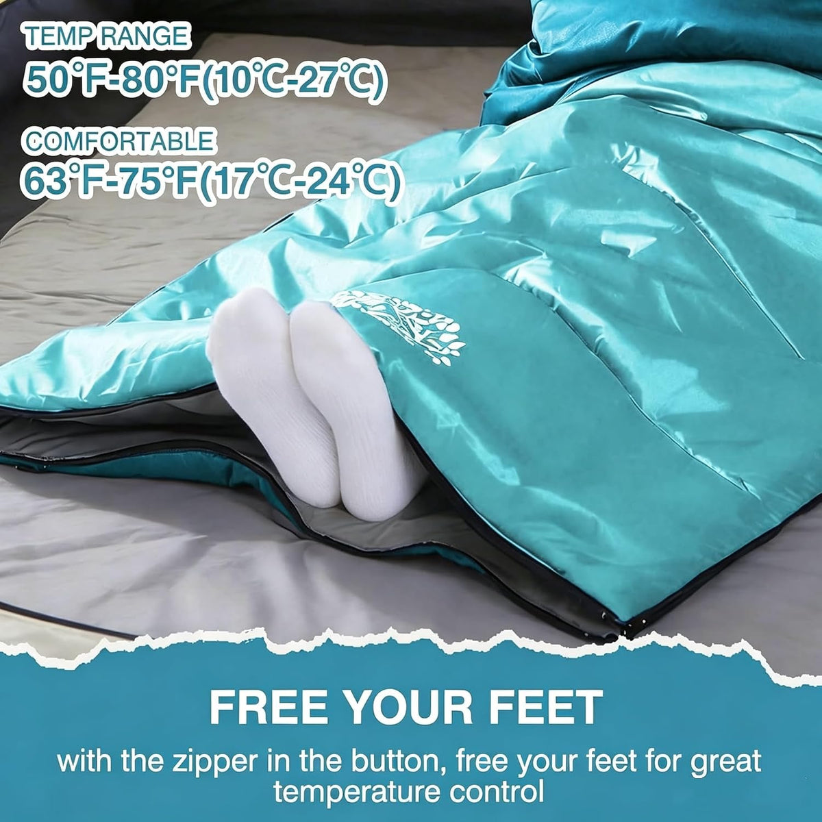 Sleeping Bags for Adults & Kids, Warm & Cool Weather, Lightweight Waterproof with Compression Bag, 3-4 Season for Camping, Hiking, Indoor & Outdoor Activities