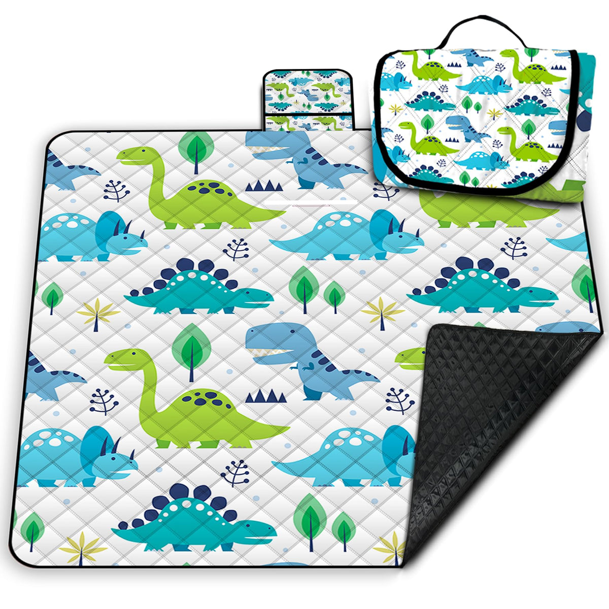 Extra Large Picnic Blanket Waterproof,80"x 80"Foldable Machine Washable Beach Blankets,Outdoor Blanket for 6-8 Adults,Picnic Mat Suitable for Indoor Crawling,Park Beach,Camping,Hiking,Travel( Blue)