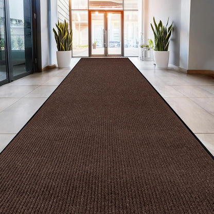 LuxUrux® Durable Rubber 3'x5' Commercial Door Mat - Heavy Duty, Indoor/Outdoor, Easy Clean, Waterproof, Patio, Garage - Commercial Floor Mat for Entry (3 x 5 Feet)