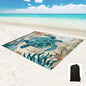 Beach Blanket Waterproof Sandproof Oversized 95”x 80”,Sand Free Beach Mat with Corner Pockets,Portable Mesh Bag for Beach Festival,Picnic,Travel and Outdoor Camping (Octopus)