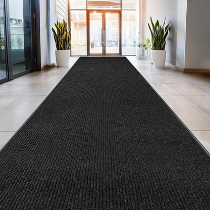 LuxUrux® Durable Rubber 3'x5' Commercial Door Mat - Heavy Duty, Indoor/Outdoor, Easy Clean, Waterproof, Patio, Garage - Commercial Floor Mat for Entry (3 x 5 Feet)