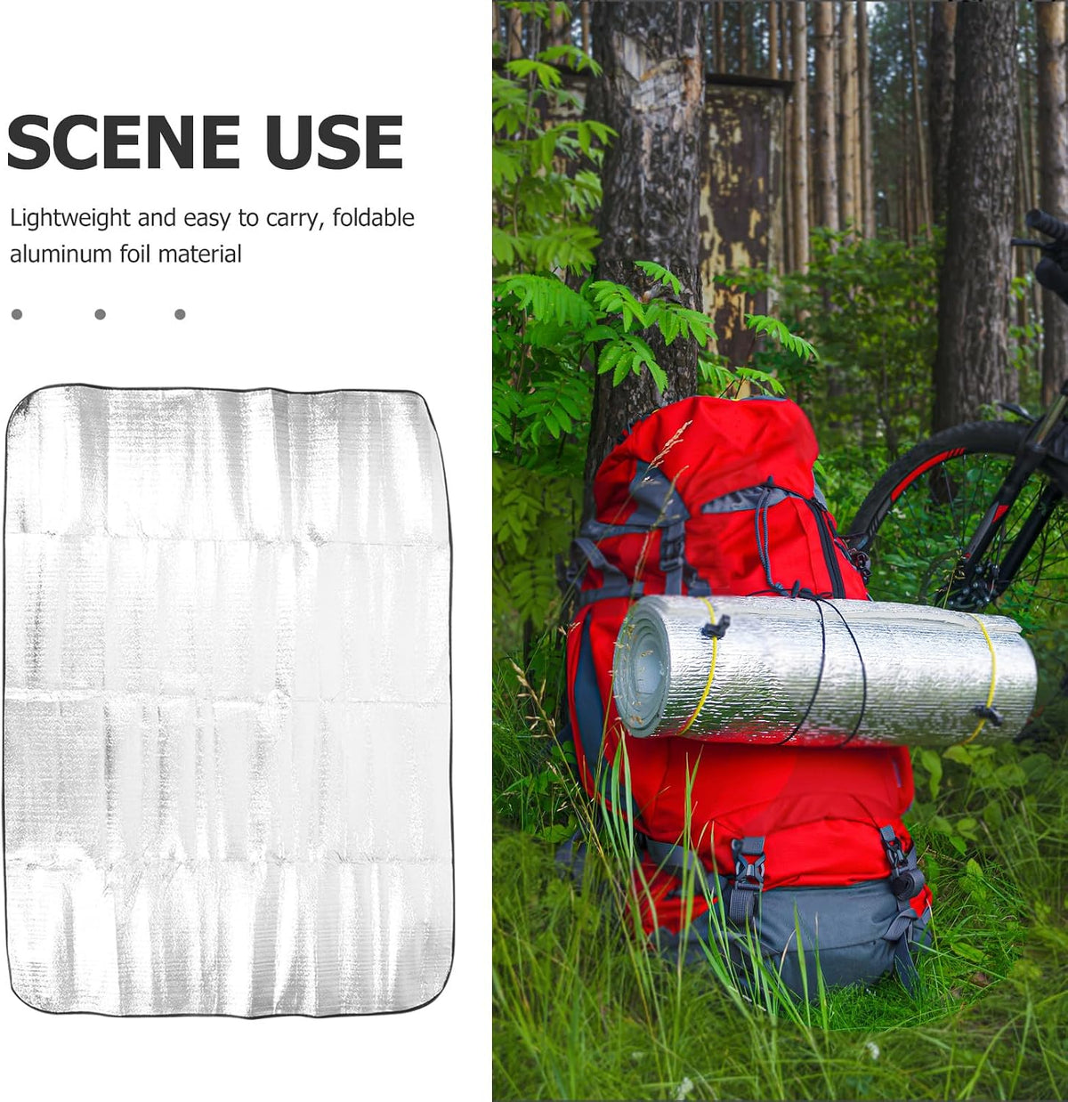 Portable Tent Mat 2 * 1.5m Aluminum Film Thickened for Picnic