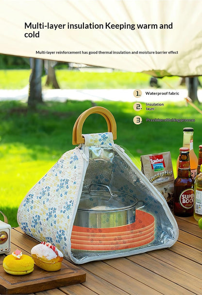 Multi Functional Picnic Bag, Waterproof Beach Picnic mat, Thickened Moisture-Proof mat, Suitable for Outdoor Camping and Park picnics (Small)