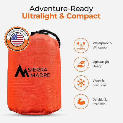 Sierra Madre Emergency Sleeping Bag, Waterproof Thermal Bivy Sack