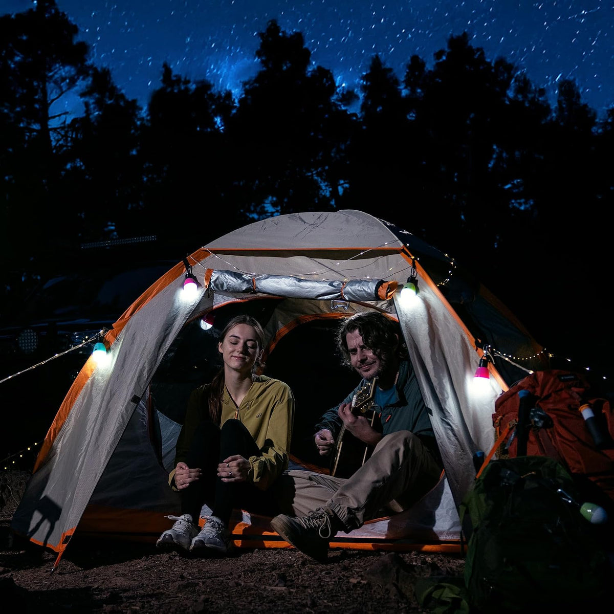 EverBrite Rechargeable Camping Light, 3 Modes with Memory Function, 3 Pack