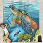 Beach Blanket Waterproof Sandproof Oversized 95”x 80”,Sand Free Beach Mat with Corner Pockets,Portable Mesh Bag for Beach Festival,Picnic,Travel and Outdoor Camping (Octopus)