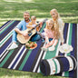 G GOOD GAIN Picnic Blankets Waterproof Outdoor 80"x80" Large, BlueStrip