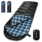 Bessport Sleeping Bag Winter | Flannel Lined 18℉ - 32℉ Extreme 3-4 Season Warm & Cool Weather Adult Sleeping Bags Large | Lightweight, Waterproof for Camping, Backpacking, Hiking