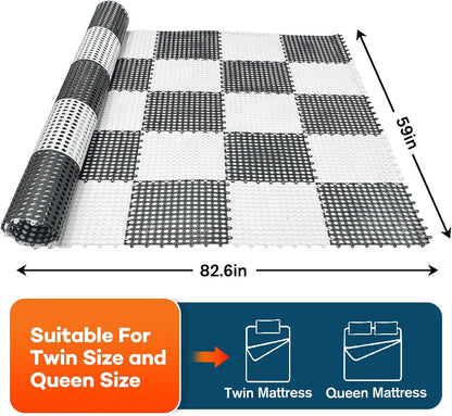 LILXIU Plastic Mattress Underlay 83 X 59 Inch Queen Size RV Under Mattress Pad Modular Interlocking Ventilation for RV Boat Camper