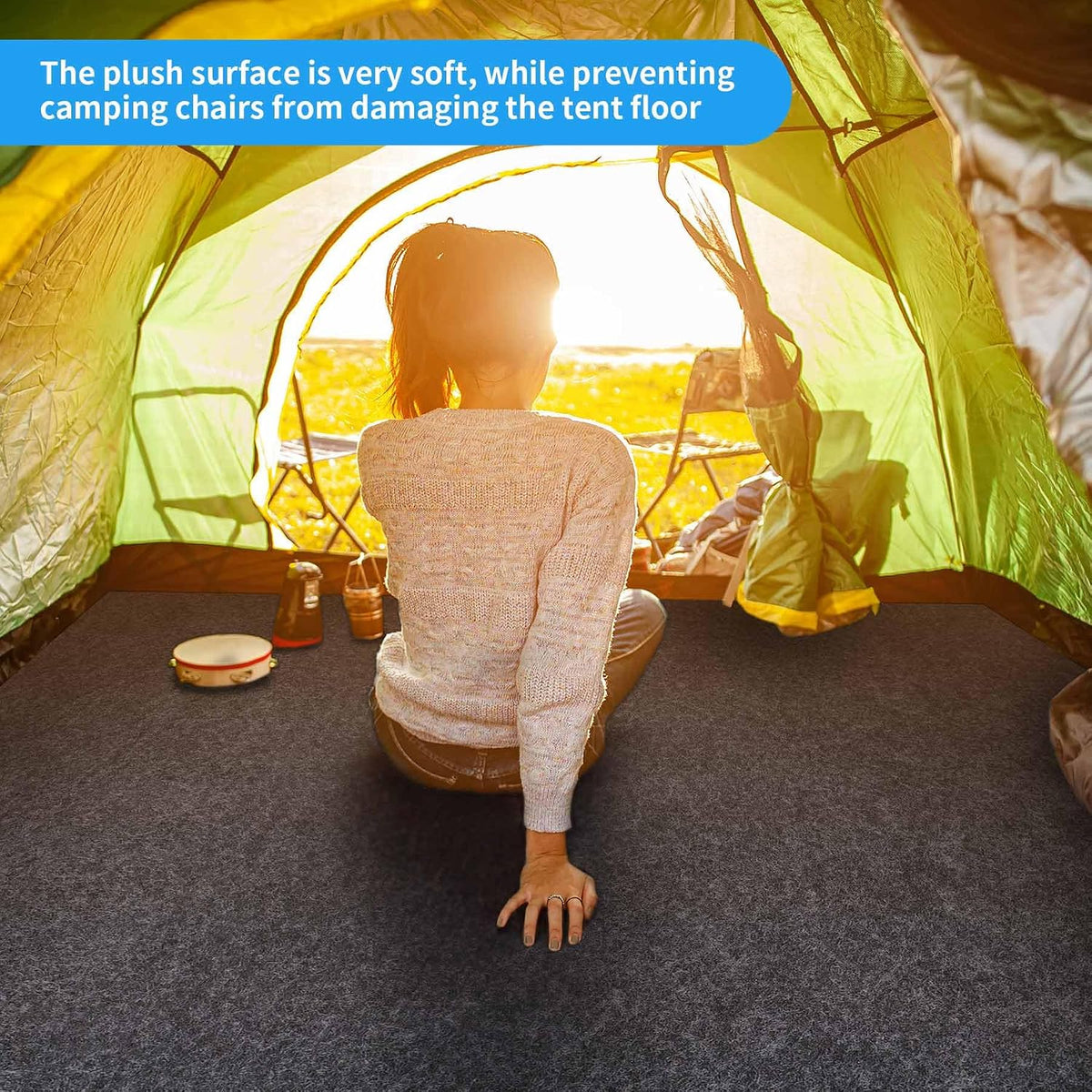 Camping Tent Carpet Mat,Waterproof Inside/Outside Tent Rug