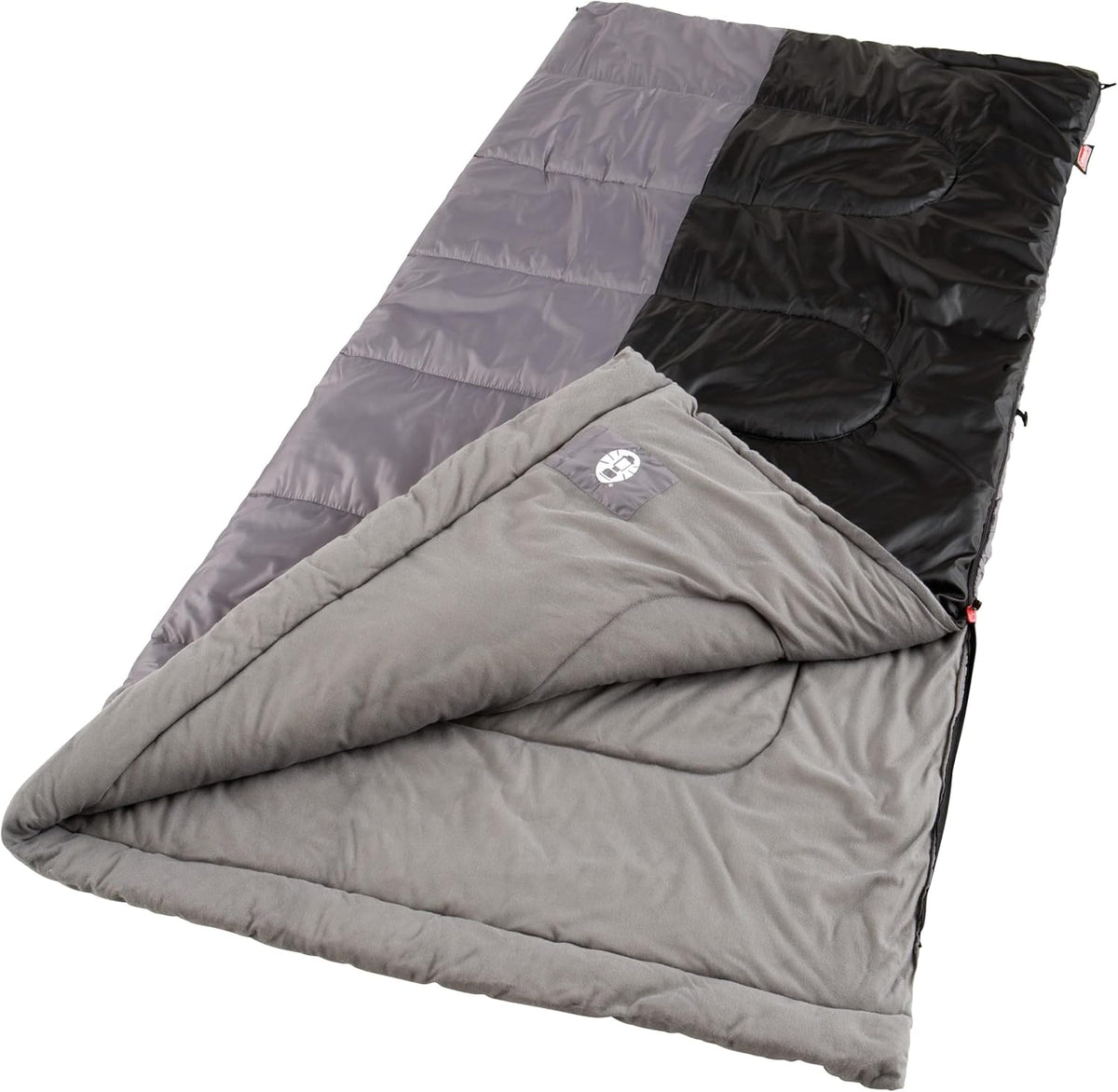 Coleman Biscayne Warm-Weather Sleeping Bag, 40°F Camping Sleeping Bag for Adults, No-Snag 2-Way Zipper for Ventilation with Stuff Sack Included, Fits Adults up to 6ft 4in Tall
