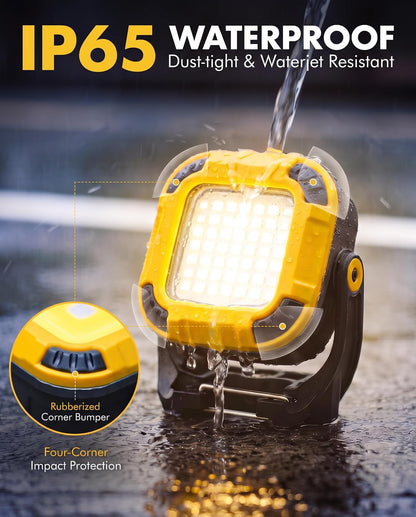 Rechargeable Magnetic Work Light, 4Brightness+3CCT+SOS,Portable Mini Light