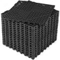 ToLanbbt Modular Interlocking Cushion 12P 11.8" x 11.8" Interlocking Rubber Floor Drain Holes Non-Slip Splicing Drainage Mats for Deck, Shower, Kitchen, Drain Pool, Sauna Bath, Indoor Outdoor (Black)