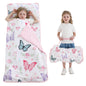 Lasoftan Toddler Nap Mat with Pillow and Blanket, Extra Large Rolled Napping Mats,Slumber Bags for Boys Girls,Kids Sleeping Bag for Daycare, Preschool Travel Camping