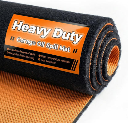 Heavy Duty Oil Spill Mat 64"X32", 1/4" Thick Garage Floor Mat for Under Car