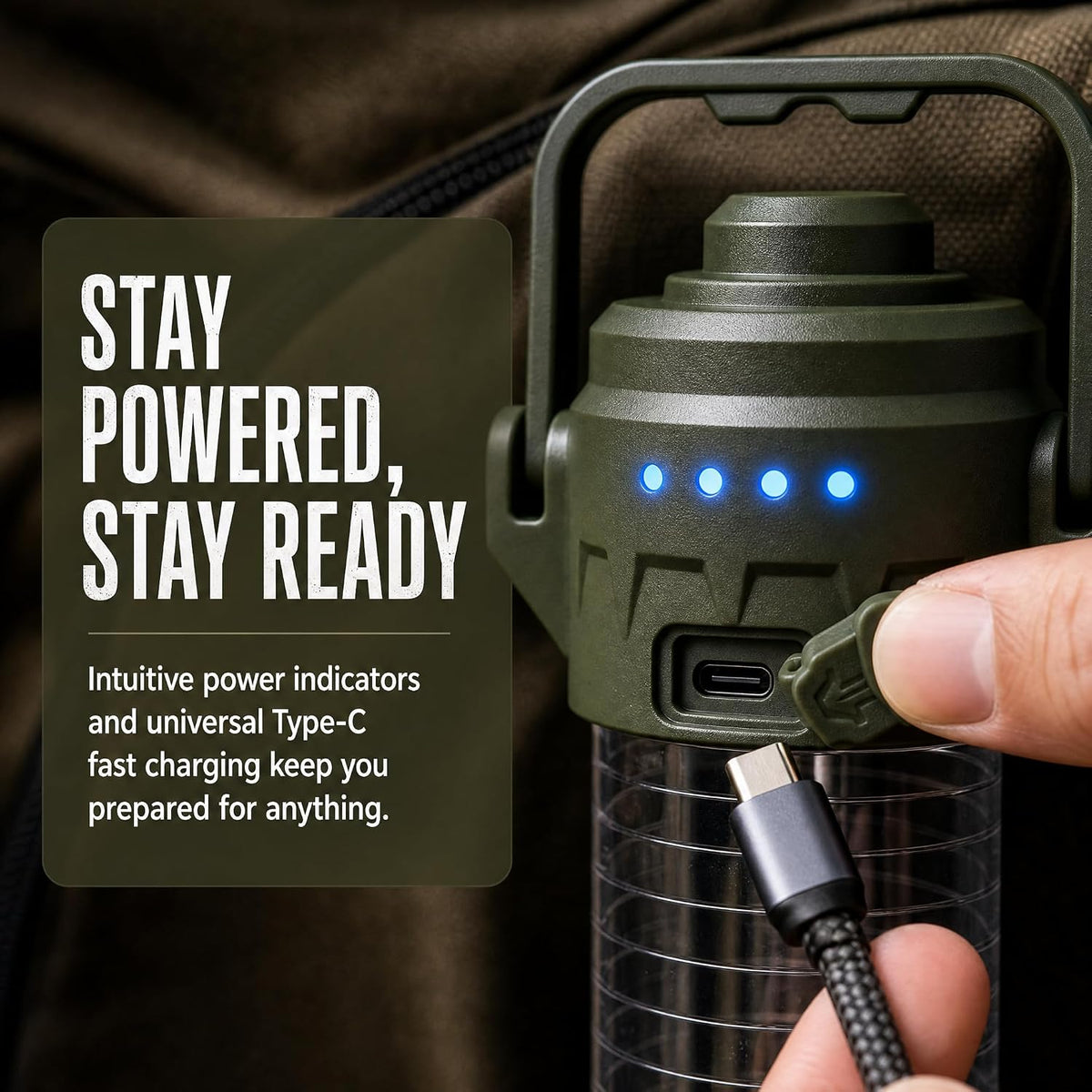 Sunny Power 2-in-1 Camping Lantern & Flashlight for Hiking & Power Outages