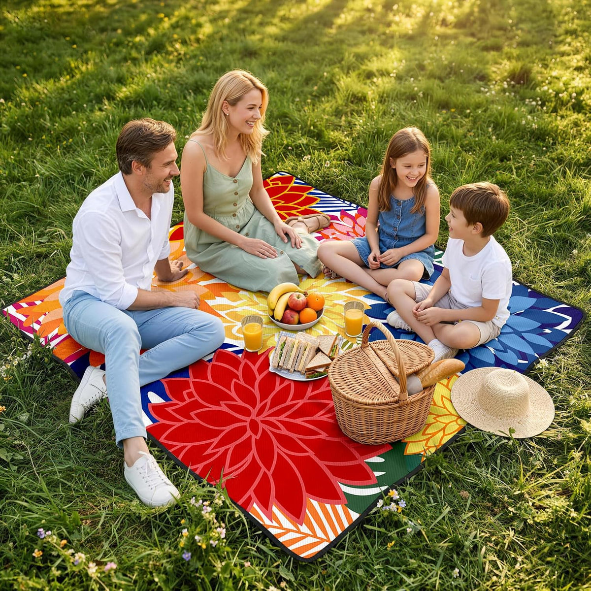 Waterproof Picnic Blankets Extra Large 60"x80"