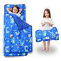 Lasoftan Toddler Nap Mat with Pillow and Blanket, Extra Large Rolled Napping Mats,Slumber Bags for Boys Girls,Kids Sleeping Bag for Daycare, Preschool Travel Camping